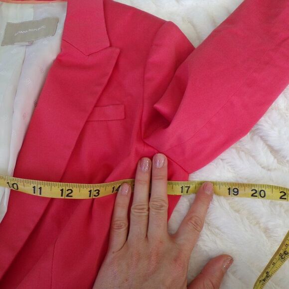 Banana Republic pink Preppy cotton  blazer 0 - Picture 6 of 12